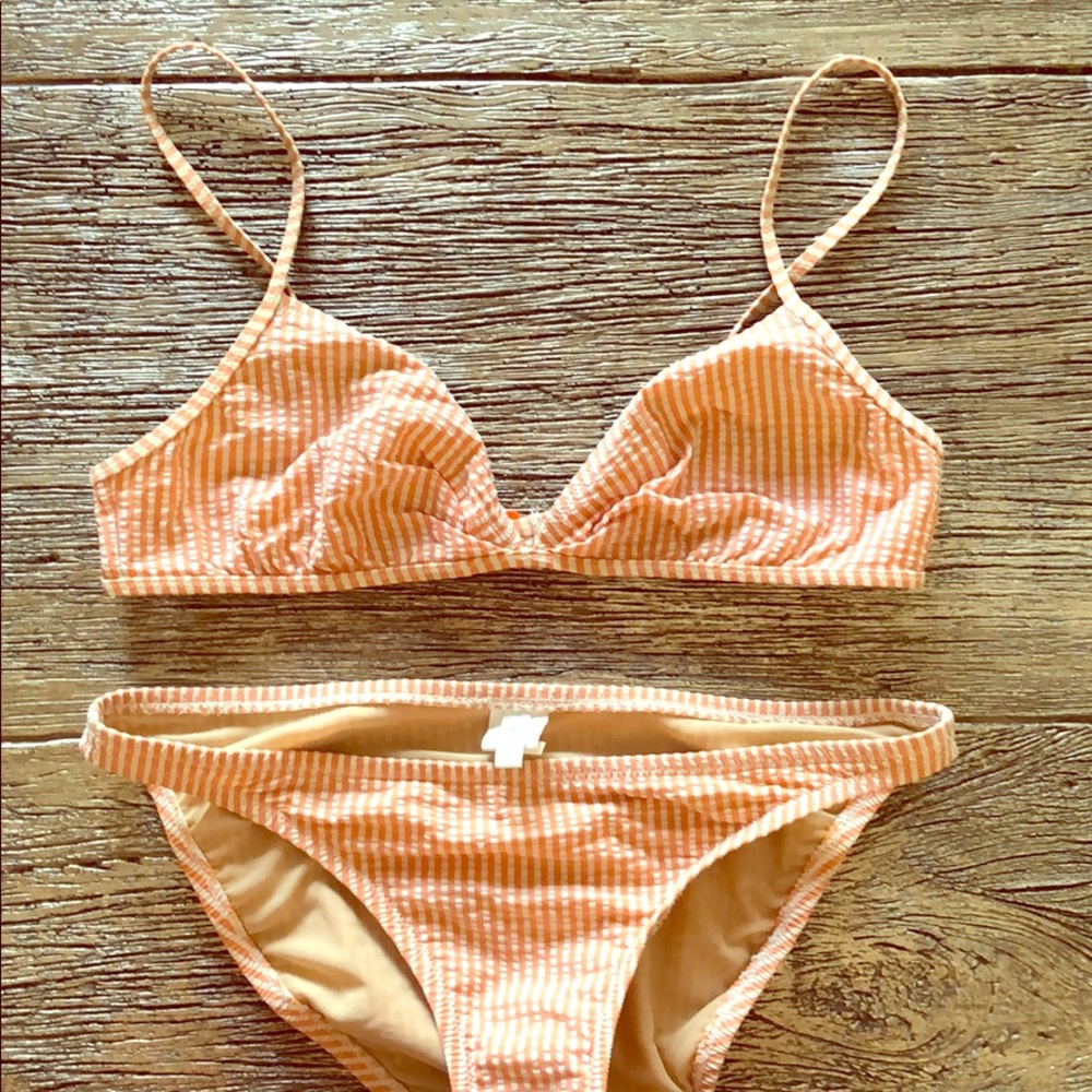 J crew striped bikini